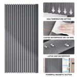 rideau douche gris foncé texturé rayures verticales moderne opacité ourlet standard polyester