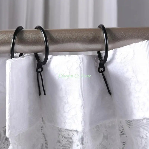 anneaux rideau métal noir clips moderne différents tailles utilisation drapery suspension maison