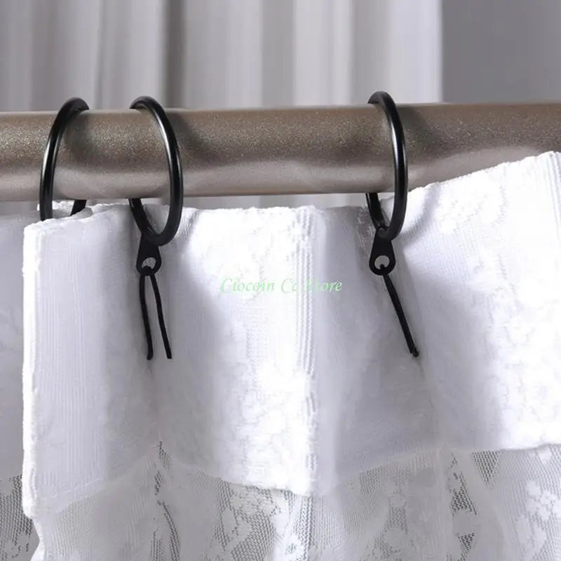 anneaux rideau métal noir clips moderne différents tailles utilisation drapery suspension maison