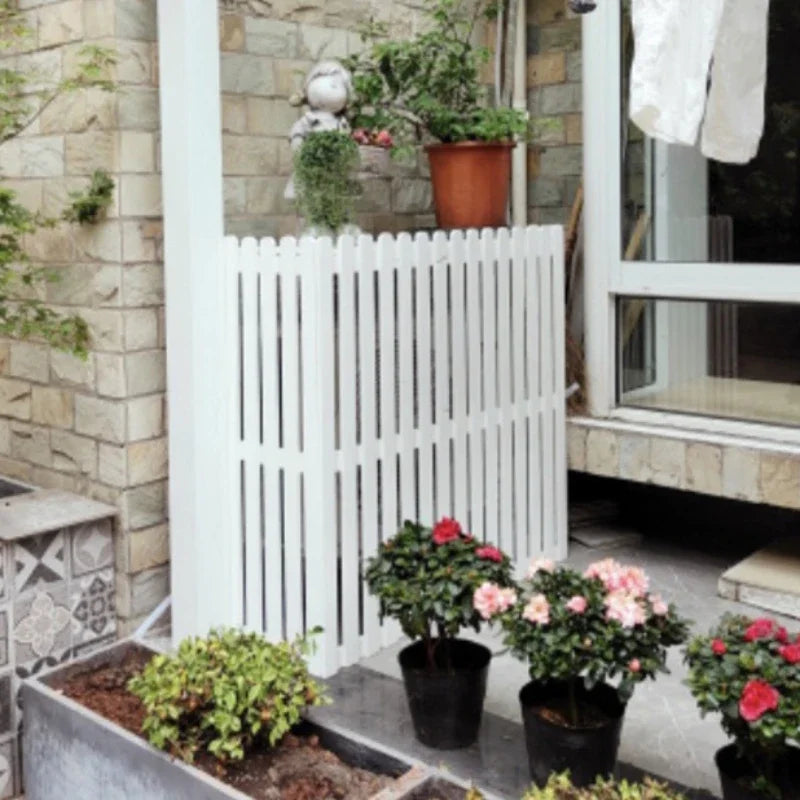 clôture murale bois naturel moderne balcon extérieur support pots fleurs anti corrosion unique
