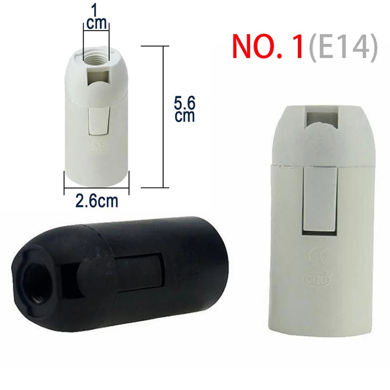 prise lampe e14 e27 blanc noir moderne base lampe led pendante plafonnier