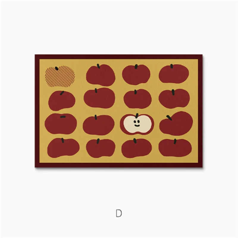 tapis table moderne rayures horizontales vert marron bleu beige respectueux environnement