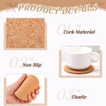 coasters liège marron clair texture naturelle moderne respectueux environnement