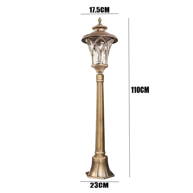 lampe jardin or noir classique vintage éclairage extérieur led ip65