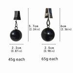 clips nappes noirs ronds brillants texturés modernes simples 5.7cm 2.2cm 6cm 2.5cm clips boule