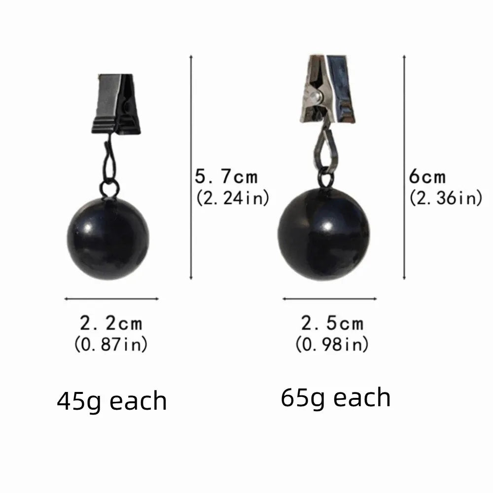 clips nappes noirs ronds brillants texturés modernes simples 5.7cm 2.2cm 6cm 2.5cm clips boule