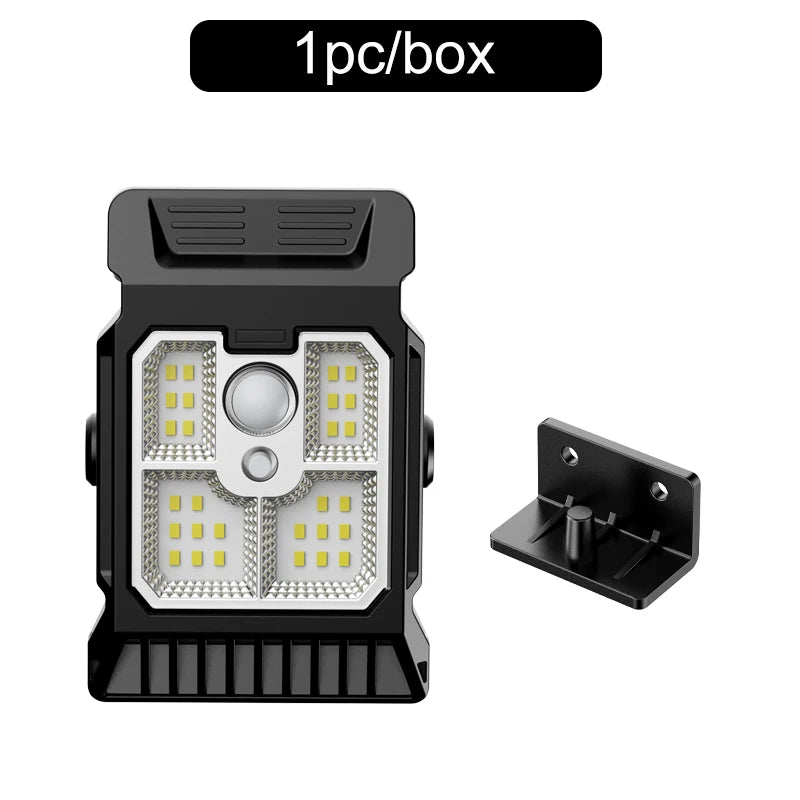 lampe solaire détecteur mouvement fixation pince étanche extérieur éclairage travail camping clôture moderne led