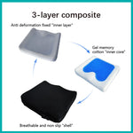 coussin fauteuil roulant imperméable anti décubitus bleu blanc mousse pe texture gel douceur ceinture