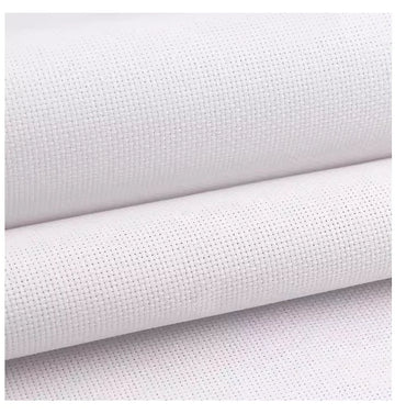 tissu coton blanc aida broder point croix maille régulière haute qualité grande taille