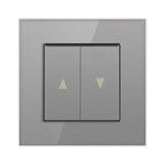 interrupteur mural bouton pression noir blanc gris moderne minimaliste fixations certifications rohs