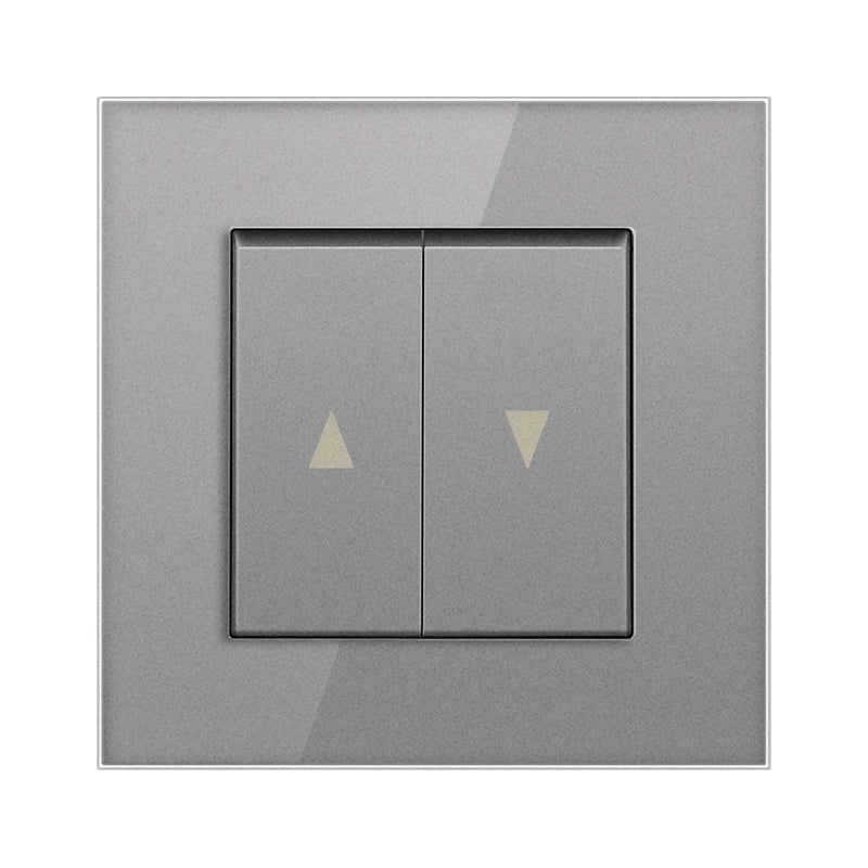 interrupteur mural bouton pression noir blanc gris moderne minimaliste fixations certifications rohs