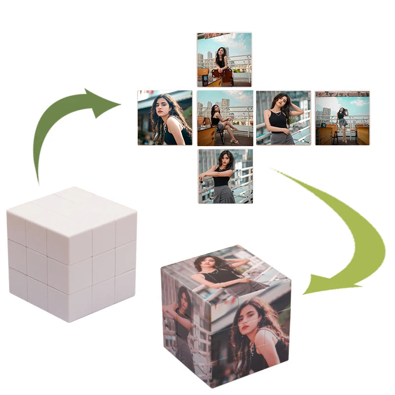 cubes imprimés chiens portraits paysages urbains puzzle décoration enfant jouet moderne blanc marron