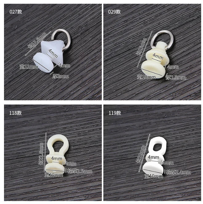 pulley rideaux blanc gris bleu moderne anneaux métalliques rouleaux lisses 20pc