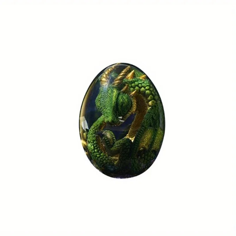 œufs dragon vert orange bleu violet réaliste écailles détails fins décor maison cadeau fantastique