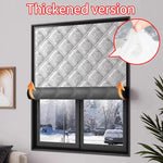 rideau thermique gris quilted velcro épais isolation moderne 100cm 120cm