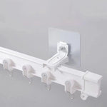 rail rideau auto adhésif blanc flexible fenêtre moderne clips accessoires