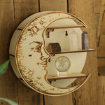 Décoration murale lune bois écologique
