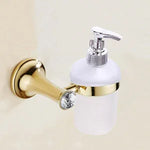 Accessoires salle bain or cristal moderne porte savon support papier toilette porte serviettes mural