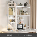 étagère murale moderne blanc perforée adhésive support tablettes crochets boîte crayons lampe horloge vase