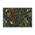 tapisserie art nouveau fleurs oiseaux feuillage bleu vert beige tapis decoratif moderne respectueux environnement