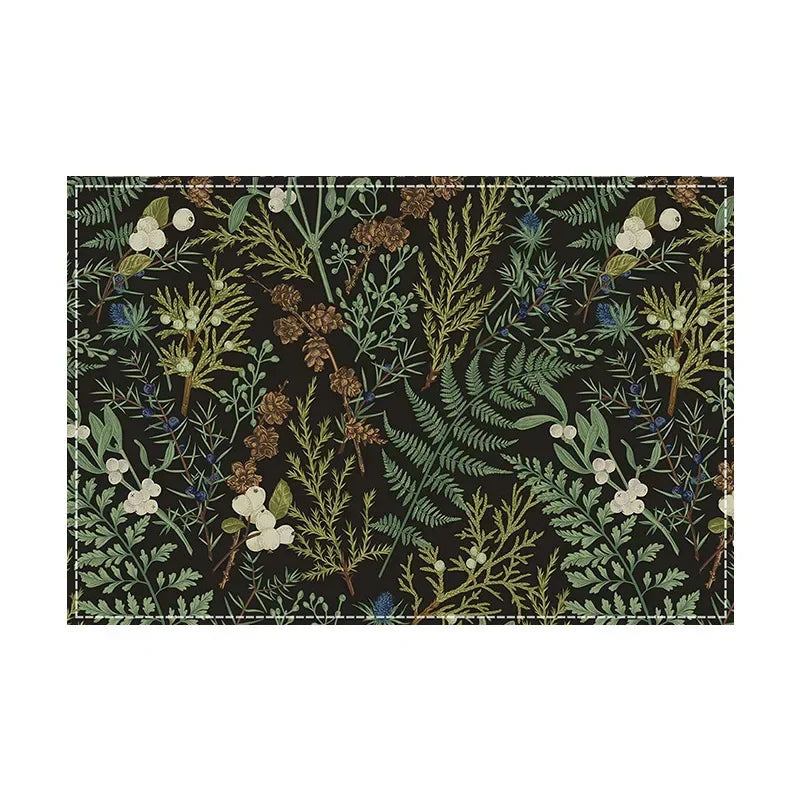 tapisserie art nouveau fleurs oiseaux feuillage bleu vert beige tapis decoratif moderne respectueux environnement