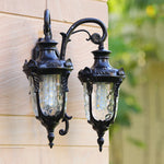 applique murale classique vintage ornements floraux verre translucide noir fixations murales deux têtes lumineuses