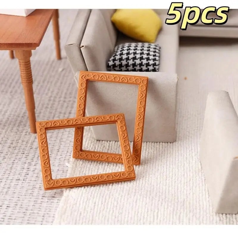 cadres photo résine animaux nature orange motif géométrique classique décoration maison jouets miniatures accessoires