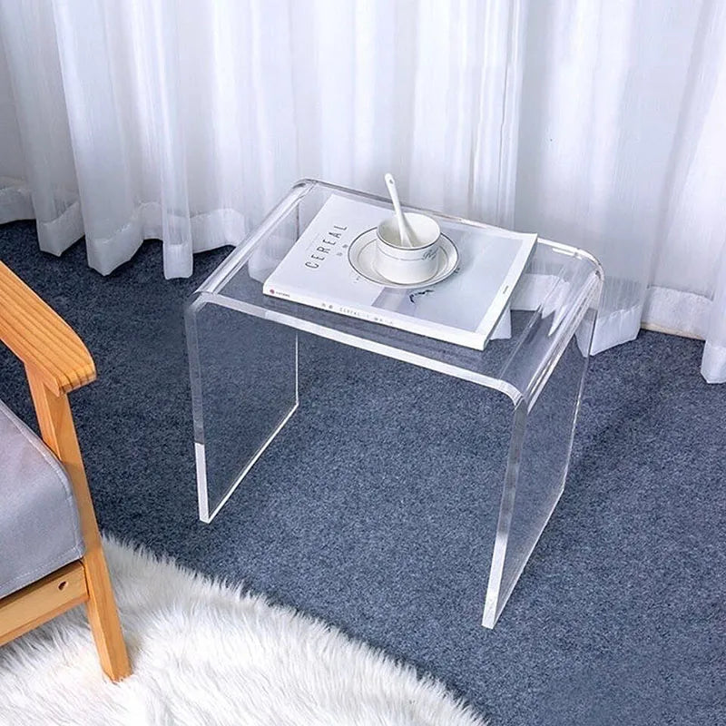 tabouret transparent moderne minimaliste maison meuble multifonctionnel rangement deco chambre salon