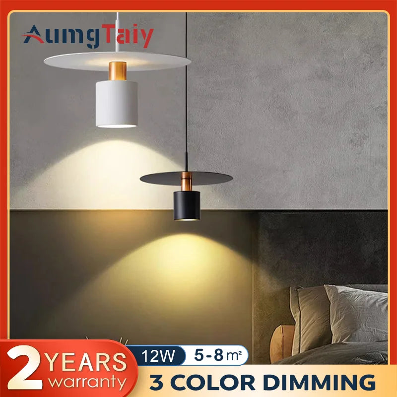 lampe suspendue moderne minimaliste blanc noir doré pendentif câble salon chambre étude
