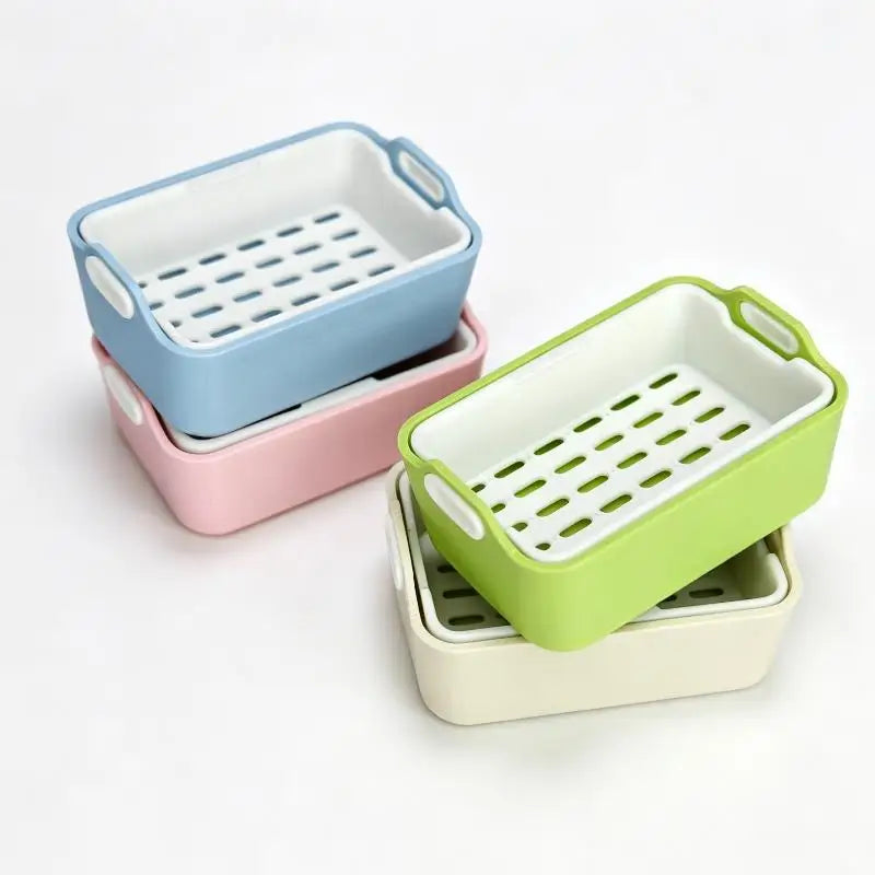 paniers fruits légumes résine miniature moderne bleu rose vert beige grille perforations cuisine poupée