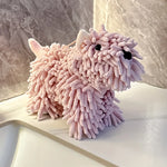 serviette éponge animale bleu rose beige gris peluche adhésive mignonne créative simple