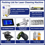 machine nettoyage laser puissance 1500w 2000w blanc noir industriel écran lcd pistolet nettoyage lentilles