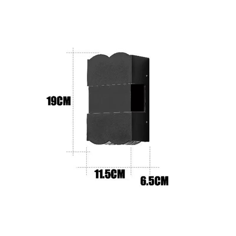 projecteur led extérieur moderne noir doré texture mat ip65 mur contemporain 12w 85265v