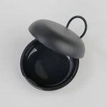 boîte rangement bouchons oreilles noir blanc compact annuel suspension bijoux accessoires rond matériau