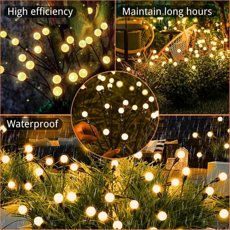 guirlande lumineuse solaire 10 led multicolore blanc chaud moderne extérieure jardin patio