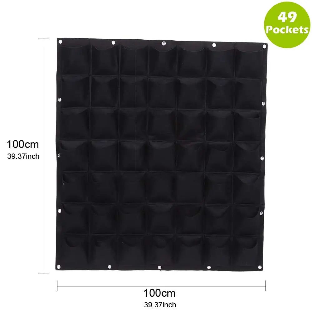 sacs culture plantes mur vert moderne 50x100cm 49 poches