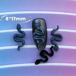 serpents relief glitter noirs dorés verts bleus violets opaques 8*17mm occasion noël