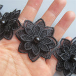 broderie fleur dentelle polyester blanc soluble decoration artisanale materiaux bricolage echangable erotique