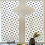 film décoratif fenêtre réseau géométrique noir static cling protection uv isolation thermique moderne