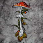 patchs brodés dessin animé lapin champignons couronne feuilles écologiques fait main