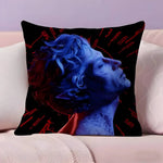 taie d'oreiller animée personnage floral rouge blanc maison hospitalière polyester opacité