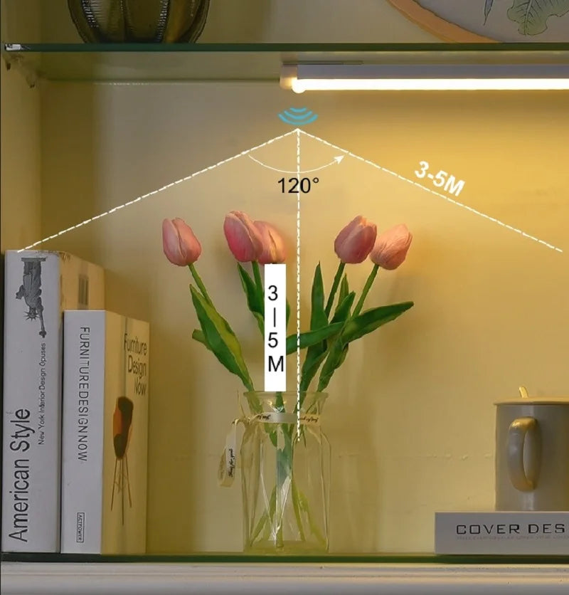 lampe led rechargeable détecteur mouvement 10cm 20cm 30cm 50cm blanc froid blanc chaud moderne