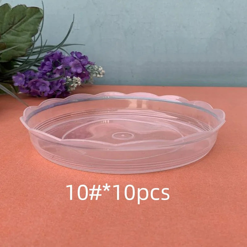 assiettes transparentes modernes plastique pp non enduit 10cm 11.2cm 13cm 13.8cm