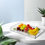 plateau acrylique transparent moderne rectangle rangement cuisine décoration maison fruits organizer vanity