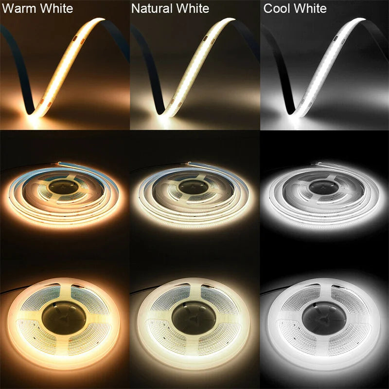ruban led flexible blanc chaud moderne adhésif commutateur rotatif câble usb lisse minimaliste