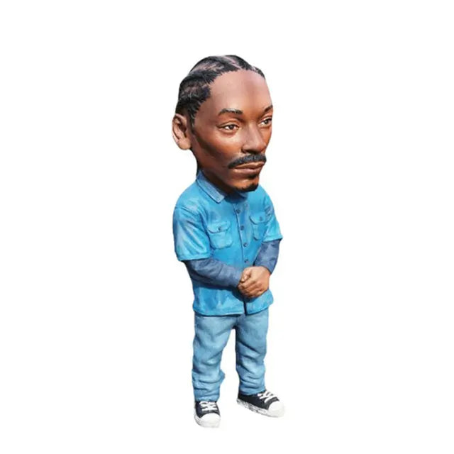 statue résine figurine tupac biggie pop art multicolore bandana tatouages chaîne dorée lunettes soleil