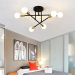 plafonnier led or noir moderne éclairage quotidien contemporain chambre salonSuspens fer flux lumineux minimaliste