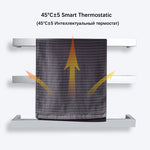 porte serviettes mural acier inoxydable poli moderne thermostatique cache câble noir argenté