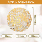 Napperon en maille feuille d'or avec paillettes