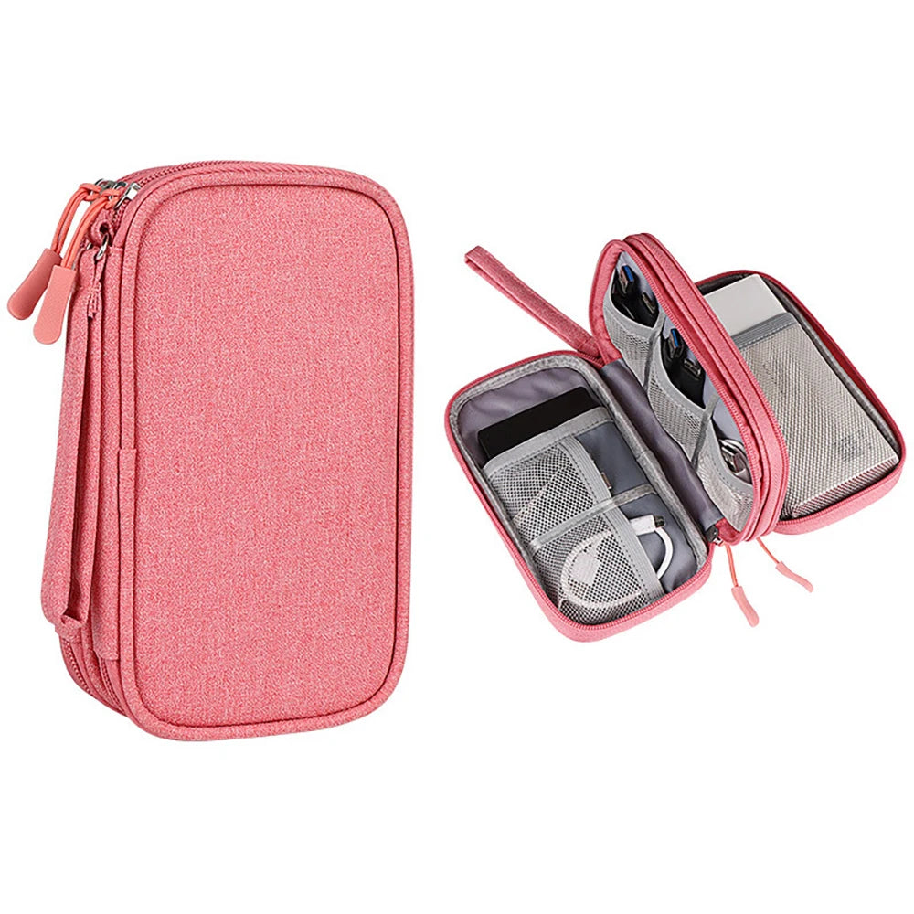 sac main portable toile gris noir rose bleu marine moderne USB câble chargeur carte
